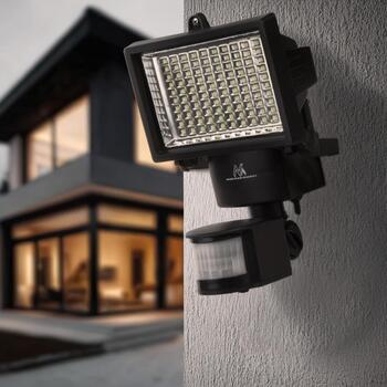 Maclean Saules prožektors MCE442, 6W, 360lm, 6000K, IP44, kustības sensors, krēslas sensors (MCE442)
