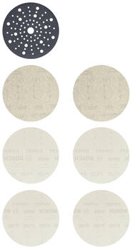 Smilšpapīra disku komplekts EXPERT 150mm (7gab.) 2608901203 BOSCH (2608901203)