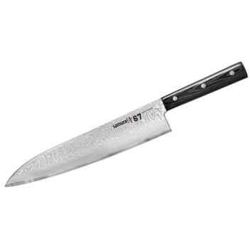 Samura Pavāra nazis SD67-0087M, 240mm, Damaskas tērauds, 61 HRC, 67 slāņi, Micarta rokturis (SD67-0087M)