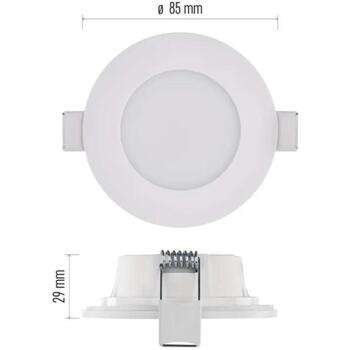 Emos LED прожектор LORI ZV1163, 4,5 Вт, 345 лм, IP65, 110°, 2700/4000 K, встраиваемый, пластик (ZV1163)