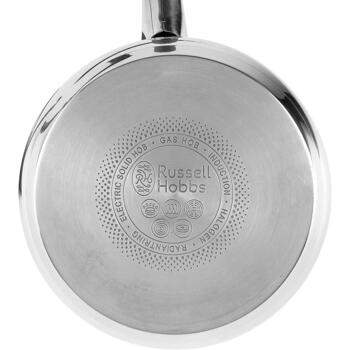 Russell Hobbs sautēšanas katliņu komplekts RH01178EU, 16cm, 18cm, 20cm, nerūsējošais tērauds, silikona rokturi (RH01178EU)