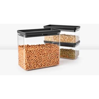 Brabantia Tasty+ набор контейнеров для хранения 230783, 3 шт., 2x1.6L+1x3.5L, пластик, без BPA, можно мыть в посудомоечной машине (230783)