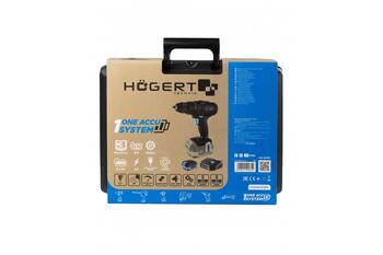Hogert Аккумуляторная дрель HT2E220-0DD, 50Nm, 21+1 настройки крутящего момента, 0-450/0-1700 об/мин, 13mm патрон, LED свет (HT2E220-0DD)