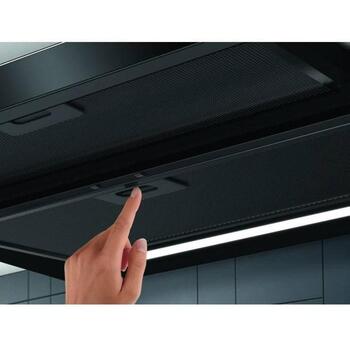 Akcija! Electrolux tvaika nosūcējs, izvelkams, 60 cm, melns (LFP626AK)