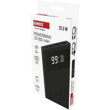 Emos Power Bank BetaQ 10 B0531B, 10000 мАч, 22,5 Вт, 4 выхода, 18 Вт вход, LED индикатор (B0531B)