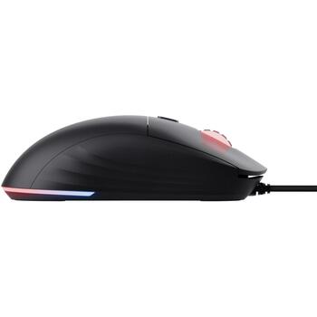 Trust USB optiskā pele GXT 925 REDEX II 25125, 10000 DPI, 6 pogas, 1.8m kabelis, melna krāsa, RGB apgaismojums (25125)