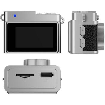 Easypix Мини-камера 12012, 2 МП, Full HD 1080p, 0.96'' дисплей, USB-C, 8 ГБ microSD, 18 г, ретро дизайн (12012)