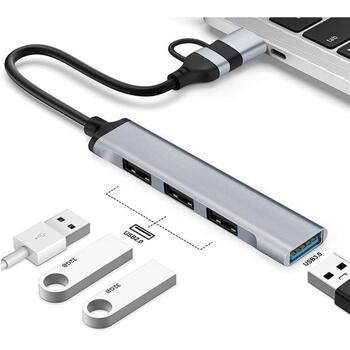 Tracer Адаптер A-4 TRAPOD47499, 4 порта, USB 3.0, 3 x USB 2.0, алюминиевый корпус (TRAPOD47499)