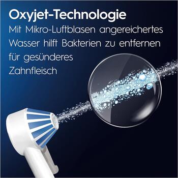 Oral-B электрическая зубная щетка iO6 OxyJet, 2 насадки, 5 режимов, белая, аккумуляторная, для взрослых, Bluetooth, таймер 2 мин (iO6 OxyJet)