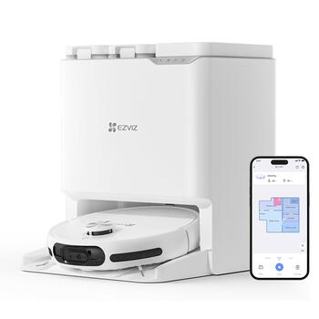Ezviz RS20 Pro робот-пылесос CS-RS20-PRO-PGA2, 7200Па, 5200мАч, 220мин, LDS LiDAR, AI, самоочищающаяся база, белый (CS-RS20-PRO-PGA2)