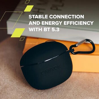 Беспроводные TWS наушники с Bluetooth соединением TWS-5 Черные CNS-TWS5B CANYON (CNS-TWS5B)