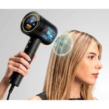 Cecotec Фен Waves i-Sensor Pro A01_EU01_118879, 1600 Вт, 4 температурных режима, ионная функция, черный, диффузор (A01_EU01_118879)