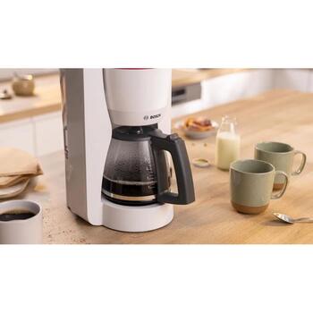 Bosch Кофеварка TKA2M111, 1200 Вт, 1,4 л, 10-15 чашек, с заземлением, съемный водяной бак (TKA2M111)