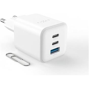 Fixed lādētājs FIXCG65M-2C1A-WH, 65W, 2x USB-C, USB-A, GaN, PD 3.0, PPS, balts (FIXCG65M-2C1A-WH)