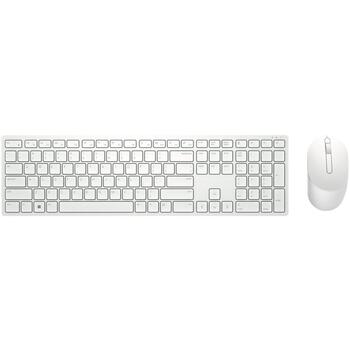 Dell Клавиатура и мышь KM5221W Pro 580-AKFB, 2.4GHz, 3 кнопки, QWERTY, Русский, белый, беспроводной, мышь в комплекте (580-AKFB)