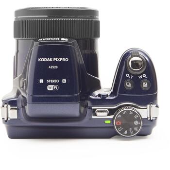 Kodak Цифровая камера AZ528 BLUE, 16 МП, 52x оптическое увеличение, 3,0 дюйма LCD, Wi-Fi, 1100 мАч аккумулятор (AZ528 BLUE)