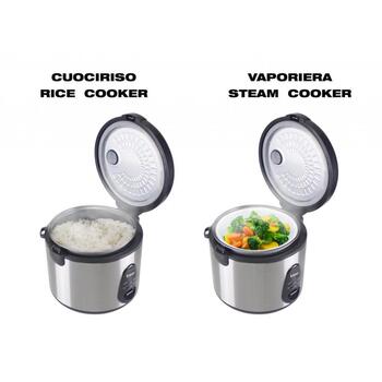 Beper Пароварка для риса P101VAP002, 400W, 1л, антипригарный алюминий, паровая подставка, функция поддержания тепла (P101VAP002)