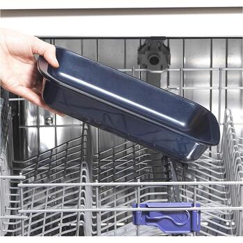 Russell Hobbs Stikla cepšanas forma RH01143EU, 29cm, 1,6L, tumši zila, taisnstūrveida, nepiedegoša, stikls (RH01143EU)