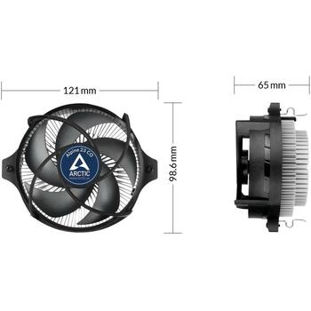 Arctic CPU dzesētājs Alpine 23 CO ACALP00036A, 90mm, 200-2700 RPM, 0.3 sone, 1 ventilators, Alumīnija/Plastmasa (ACALP00036A)