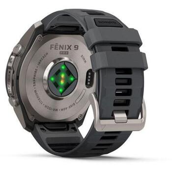 Garmin смарт-часы Fenix 9 Pro 010-04337-21, 1,5-дюймовый AMOLED, 466x466 пикселей, 64 ГБ, 31 день, 744 ч, 10 ATM, титановый корпус (010-04337-21)