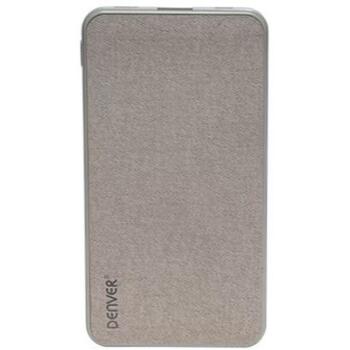 Denver Power Bank PBS-5004 117140000330, 5000 mAh, 5 V, 2 A, 2,1 A, Серый, Прямоугольник, LED индикаторы (117140000330)
