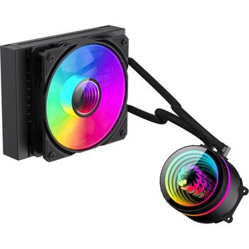 Gamemax procesora dzesētājs ICEBURG 120 BK, 62.82 cfm, TDP līdz 180W, ARGB LED apgaismojums, 800-2000 rpm (ICEBURG 120 BK)