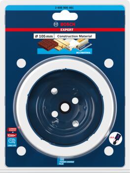 Caurumzāģis 105mm Construction Material, Urbjmašīnām/skrūvgriežiem, triecienurbjmašīnām/triecienskrūvgriežiem EXPERT CONSTRUCTION MATERIAL PC PLUS CAURUMZĀĢIS, 2608900481, BOSCH (2608900481)