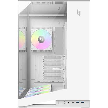 Gamemax Корпус NEX C56 VC WH, 30см x 44.6см x 44.8см, 7 слотов расширения, 2 x USB 3.2 Gen 1, 1 x USB-C 3.2 Gen 2, 1 x наушники (NEX C56 VC WH)
