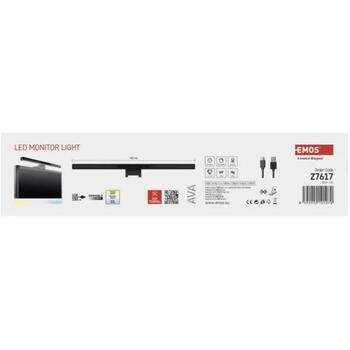 Emos LED освещение монитора Z7617, 5,6 Вт, 5 В, 200 лм, теплый/нейтральный/холодный белый, IP20, 1,5 м USB кабель (Z7617)
