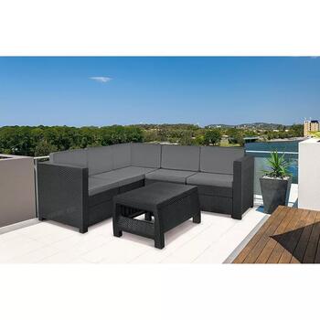 Keter Provence Set со столом 29204454939, угловой диван 194x194x77см, стол 77x57x42см, влаго- и УФ-устойчивый (29204454939)