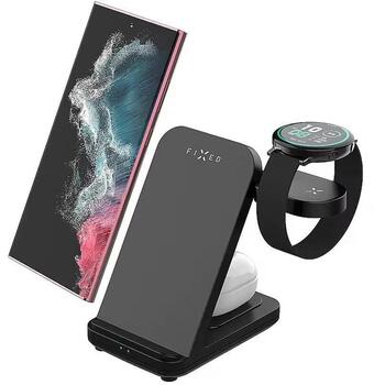 Fixed Беспроводное зарядное устройство FIXPOS-SA-BK, 15 Вт, 9 В, 3 А, USB-C, Power Delivery 3.0, черный (FIXPOS-SA-BK)