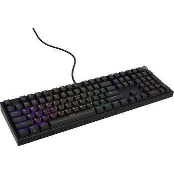 Genesis klaviatūra THOR 404 NKG-2297, mehāniskā, RGB, 107 taustiņi, Gateron Yellow Pro, USB Type-A, melna (NKG-2297)