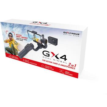 Goxtreme GX4 Стабилизатор 55245, 3 оси, 3600 мАч, 8ч, 330° наклон, 360° панорама, 160° поворот, Bluetooth, защитный чехол (55245)