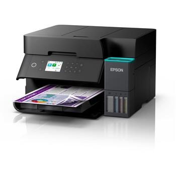 Epson Многофункциональный принтер EcoTank L6370 C11CL43403, 4-ink, A4, Wi-Fi, 1200 x 2400 dpi, ADF, черный (C11CL43403)