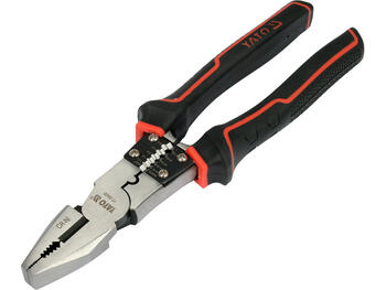 Yato daudzfunkcionālās knaibles YT-20430, 220 mm, CrV, 58-62 HRC, 1-6 mm², 1,5 mm², 16~14 AWG, 18~8 AWG, PP, TPR, pulētas (YT-20430)