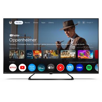 Sharp 43HP6265E, 43, Smart TV, Google TV, UHD, 3840 x 2160, 2 USB, 4 HDMI, LED, Melns (43HP6265E)