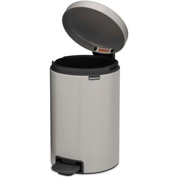 Brabantia NewIcon ведро с педалью 252303, 12 л, Soft Grey, тихое закрывание крышки, съемная внутренняя корзина (252303)