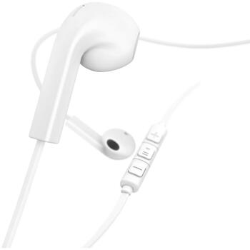 Hama Advance austiņas 00184138, 14g, balta, 105dB/mW, 32Ω, 1.2m, ausu ieliktņi, vadu, 20Hz-20KHz, iebūvēts mikrofons (00184138)
