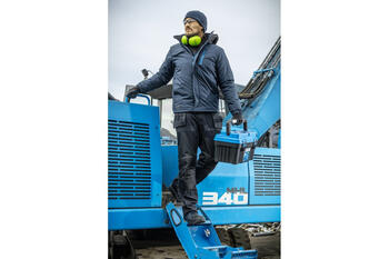 Hogert HT5K247-L vīriešu ziemas jaka, L (52), zila, 100% poliesters, Oxford 300D, 2000mm, 240g/m², kapuce, 5 kabatas (HT5K247-L)