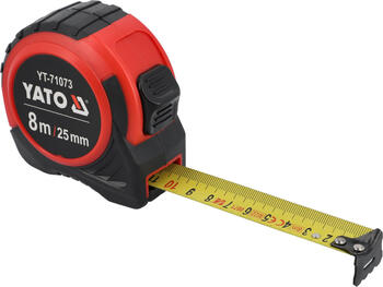 Yato Mērlente YT-71073, 8m, 25mm, tērauds, ABS, II klase, fiksēts āķis, klips (YT-71073)