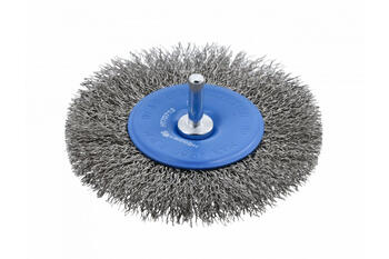 Hogert Diska birste ar adatu 75mm HT7D713, tērauda stieple 0.3mm, max. apgr. 4500 RPM, piemērota metināšanas tīrīšanai (HT7D713)