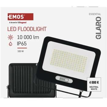 Emos LED прожектор GLARO ZS2254B, 100 W, 10000 lm, IP65, нейтральный белый, алюминий, 120°, 20000 ч (ZS2254B)