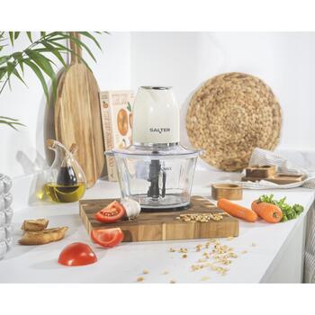 Salter Кухонный измельчитель EK6686CRMVDE, 500W, 1.2L, 2 скорости, нержавеющие лезвия (EK6686CRMVDE)