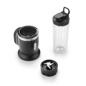 Kompakts bezvadu galda blenderis Click & Blend 240 W Tritan 0.5 L nerūsējošais tērauds matēti melns 03622 Caso (03622)