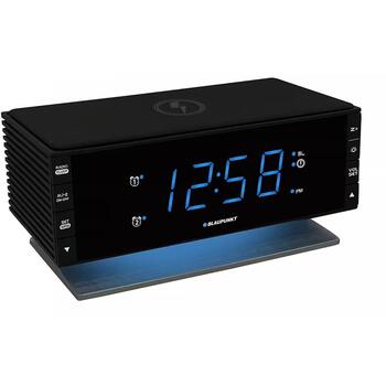 Blaupunkt Радио будильник CR55CHARGE, FM, 20 станций, беспроводная зарядка, LED дисплей, затемнение (CR55CHARGE)