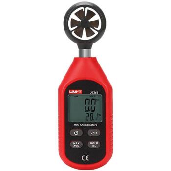 Uni-T Анемометр UT363, 0-30 м/с, ±(5% + 0.5), -10°C до 50°C, 0.1 м/с, 3x1.5V батарея, 32x26 мм дисплей (UT363)