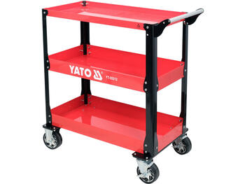 Yato instrumentu ratiņi YT-55212, 150kg, 3 plaukti, 780x400mm, 4 riteņi, 125mm, 2 ar bremzēm, tērauda loksne (YT-55212)