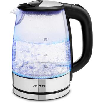 Zelmer Чайник ZCK8024 71504677P, 2200 W, 1.7 л, нержавеющая сталь, скрытый нагревательный элемент, автоотключение (71504677P)