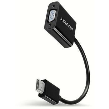 Axagon адаптер RVH-VGN HDMI в VGA, 0.15м, 1 HDMI порт, 1 15pin D-sub, черный (RVH-VGN)