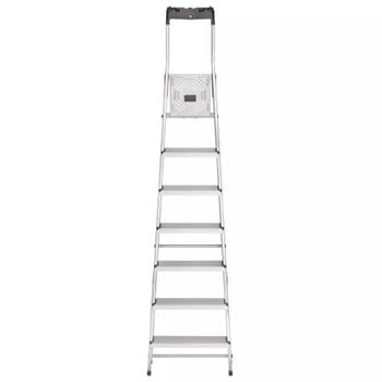 HAILO L60 StandardLine 038160707, 7 pakāpieni, 150 kg, max 350 cm, alumīnija, pretslīdes pakāpieni (038160707)